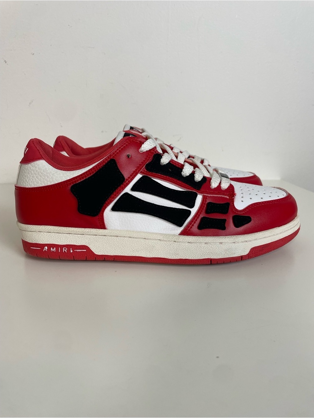 Amiri Skel Low Top Sneakers Men’s Size 7 Red White Black EUC